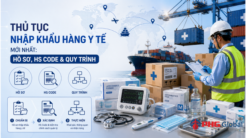 Read more about the article Thủ tục nhập khẩu hàng y tế mới nhất: Hồ sơ, HS code & quy trình